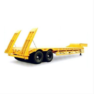 Dubbele hydraulische ladder, laag bed, halfrol voor het vervoer van zware bouwmachines