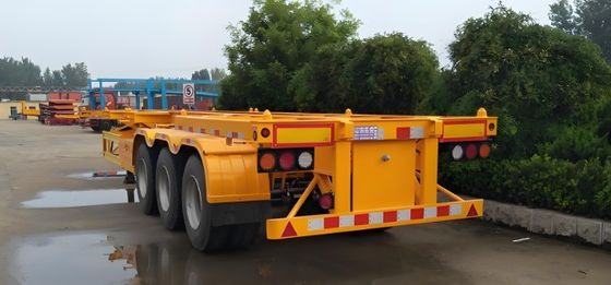 3 assen FUWA 50 ton vrachtwagen aanhangwagen container chassis skelet half aanhangwagen voor Afrika