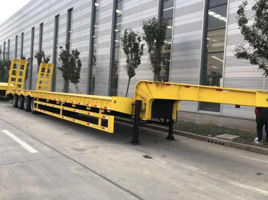Dubbele hydraulische ladder, laag bed, halfrol voor het vervoer van zware bouwmachines