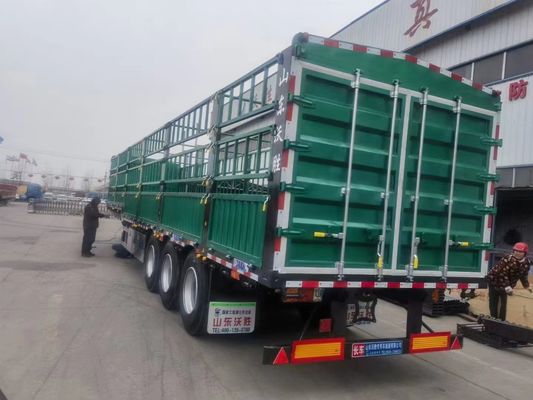 12400X2500X3650mm 3 assen Veetegels Trailer Zaan vrachtwagen Halve trailer
