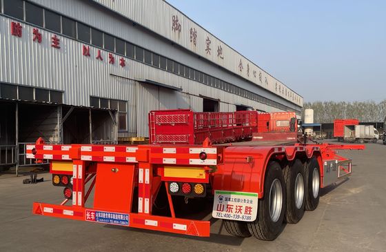 Q345B Semi-trailer met 500 mm hoogte en 12400x2500x1550 mm grootte