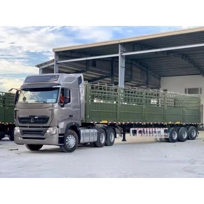 Goedkope omheining vracht half-trailers met een capaciteit van 50 ton en staal materiaal