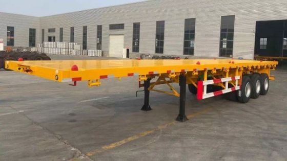 Semi-trailer met 3 assen 4 assen Vlakbed Container Truck Landing Gear 28t Heavy Duty