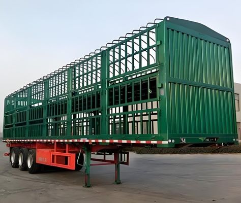 -Spot Halve aanhangwagens Vee Schapen Paarden Vervoer Hoogsterke lading hek aanhangwagen