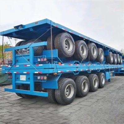 2/3/4 Assen 30-100 ton platgelegen half-aanhangwagen voor het vervoer van containers en zware vracht