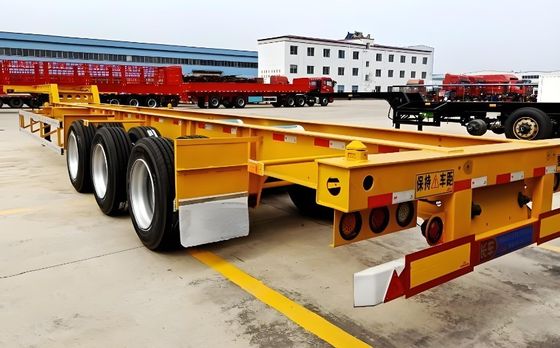 Truck Trailer 2 Axle 3 Axle 4 Axle Skeleton 20 ft 45ft 53ft 40ft Container Halve trailer