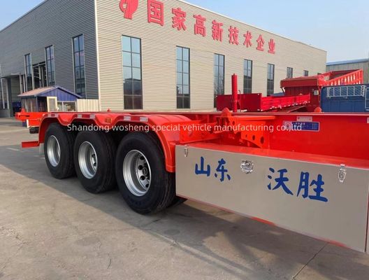 Truck Trailer 2 Axle 3 Axle 4 Axle Skeleton 20 ft 45ft 53ft 40ft Container Halve trailer