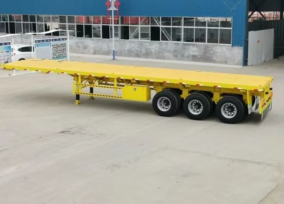 3 assen platbed Semi-trailer voor Truck Trailer 20FT 40FT Container Chassis Flatbed Trailer