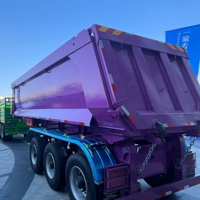 3 assen type achterste aanhangwagen U-vorm kantelend aanhangwagen 9800x2500x3500mm