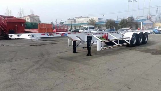 Type 2 as 3 as 4 as 60T nuttige lading skelet half-trailer voor 20ft 40ft container