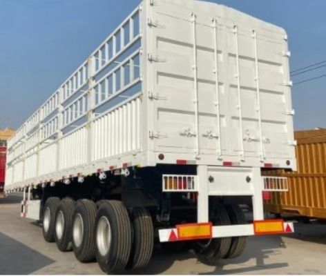 Staal 3 assen 40-100 ton Drop Side veehouderij boerderij Side Wall Fence Semi-truck Trailers