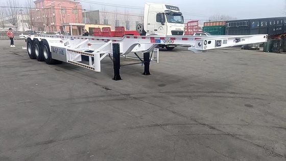 Type 2 as 3 as 4 as 60T nuttige lading skelet half-trailer voor 20ft 40ft container