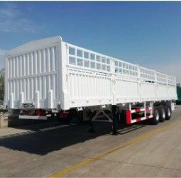 Staal 3 assen 40-100 ton Drop Side veehouderij boerderij Side Wall Fence Semi-truck Trailers