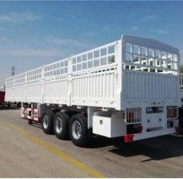 Staal 3 assen 40-100 ton Drop Side veehouderij boerderij Side Wall Fence Semi-truck Trailers
