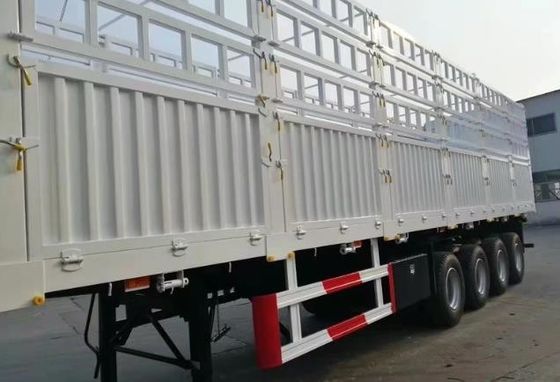 Staal 3 assen 40-100 ton Drop Side veehouderij boerderij Side Wall Fence Semi-truck Trailers