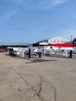 Type 2 as 3 as 4 as 60T nuttige lading skelet half-trailer voor 20ft 40ft container
