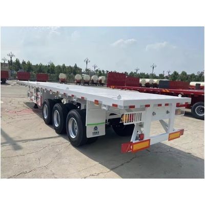 40 ft 3Axles 4Axles Steel Container Trailer Flatbed Truck Semi Trailer band 12R22.5