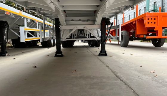 20ft 40ft 50t platte halfrijtuig met container chassis en 50mm of 90mm King Pin