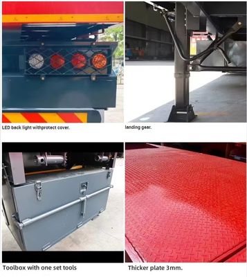 20ft 40ft 50t platte halfrijtuig met container chassis en 50mm of 90mm King Pin