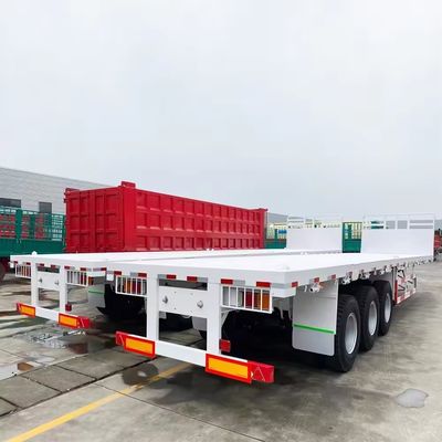 12400*2610*1550mm Stalen platbed trailer 3as 4as voor zwaar trekken