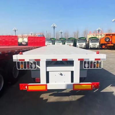 12400*2610*1550mm Stalen platbed trailer 3as 4as voor zwaar trekken