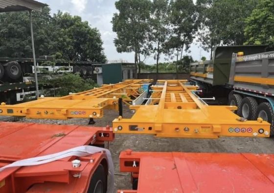 Stainless Steel Skeleton 40ft Container Transport Trailer met mechanische ophanging