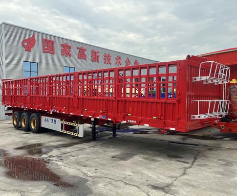 3 Assen 40-80tons Drop Side Veehouderij Boerderij Side Wall Fence Semi Truck Trailers Direct