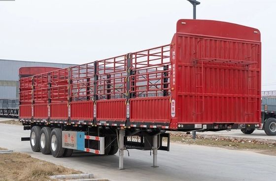 3 Assen 40-80tons Drop Side Veehouderij Boerderij Side Wall Fence Semi Truck Trailers Direct