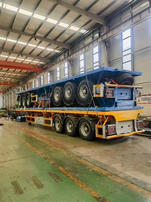 30-100 ton capaciteit 2 as 20 voet platte container halfrijtuig voor vrachtwagengebruik