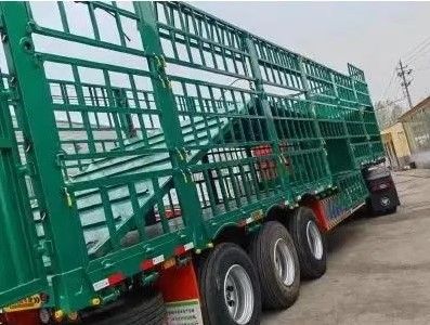 Verkoop op maat 3 assen 20-40 ton hoog hek half-trailer voor veehouderij dieren