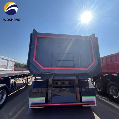 Truck Trailer 3 Axel 4 Axel Tipping Tipper Achterste Dump Truck Semi-trailer voor de bouw