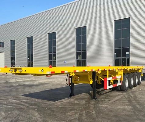 2 3 4axel Flatbed Trailer Aanpassing Rim 9.0-22.5 Container Grootte 20ft 45ft 40ft