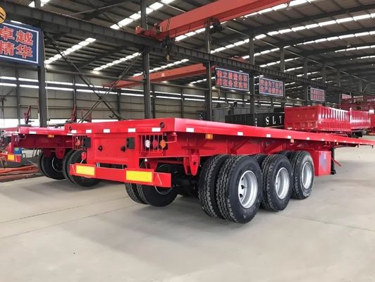 2 3 4axel Flatbed Trailer Aanpassing Rim 9.0-22.5 Container Grootte 20ft 45ft 40ft
