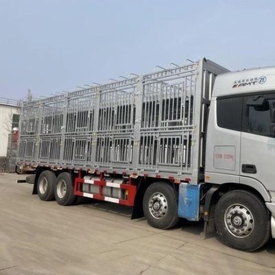 Groentefunctie 3 assen FUWA Hoge hek Halve trailer voor veehouderijdieren