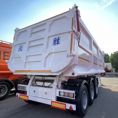 Op maat gemaakte 3 assen kantelende kantelmachine achterste dumptruck halve aanhanger voor de bouw