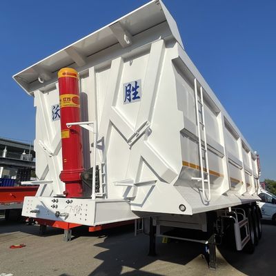 Op maat gemaakte 3 assen kantelende kantelmachine achterste dumptruck halve aanhanger voor de bouw