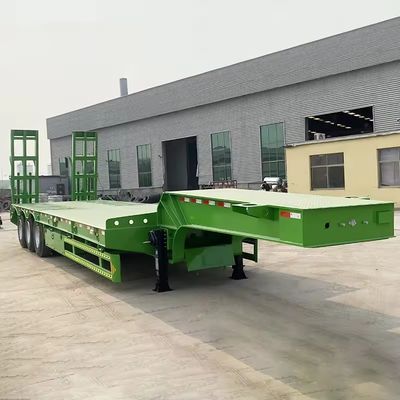 Aanpasbare 3-assige 40-80 ton hydraulische ladderloader drop deck lowboy trailer voor Zimbabwe