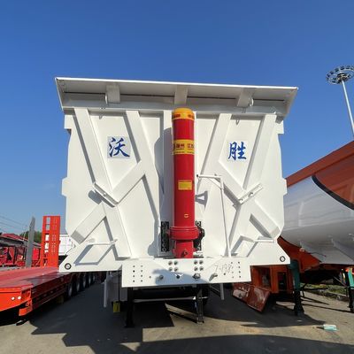 Op maat gemaakte 3 assen kantelende kantelmachine achterste dumptruck halve aanhanger voor de bouw