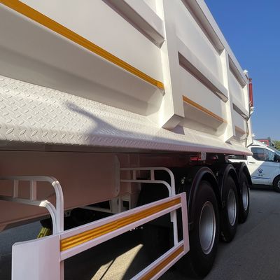 Op maat gemaakte 3 assen kantelende kantelmachine achterste dumptruck halve aanhanger voor de bouw