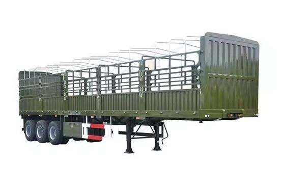 3 assen hek vracht aanhangwagen met maximale lading 100 ton en 13000*2550*2900mm afmetingen