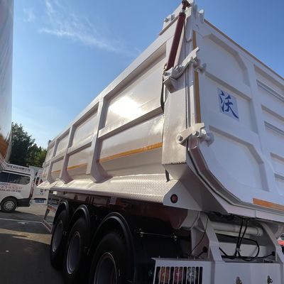 Op maat gemaakte 3 assen kantelende kantelmachine achterste dumptruck halve aanhanger voor de bouw