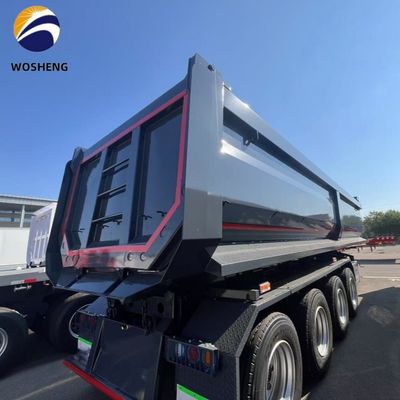 Staal 3 as 4 as tipper achterste dumptruck aanhangwagen voor de bouw