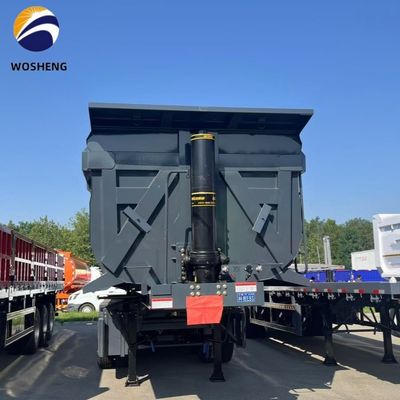 Staal 3 as 4 as tipper achterste dumptruck aanhangwagen voor de bouw