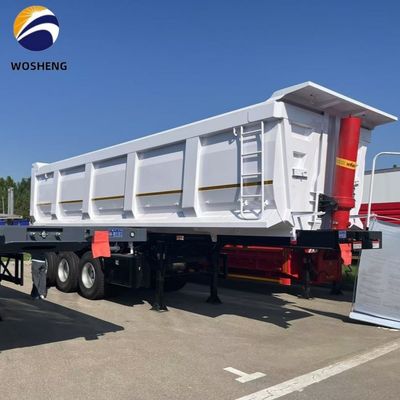 Staal 3 as 4 as tipper achterste dumptruck aanhangwagen voor de bouw