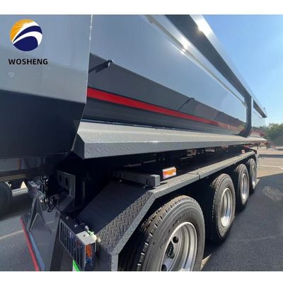Staal 3 as 4 as tipper achterste dumptruck aanhangwagen voor de bouw