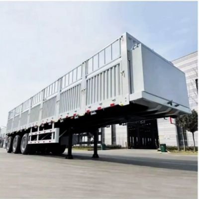Semi-trailer met bovenste 3 as 4 as Truck trailer Cargo en vee hek stake