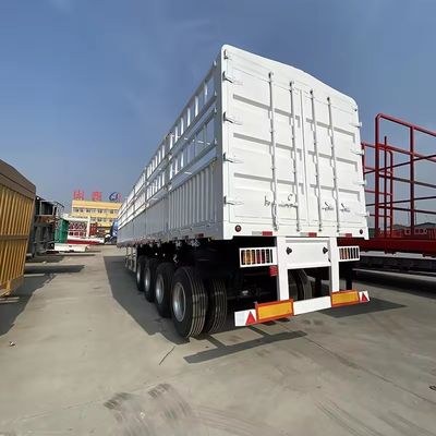 Semi-trailer met bovenste 3 as 4 as Truck trailer Cargo en vee hek stake