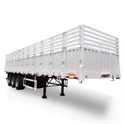 Semi-trailer met bovenste 3 as 4 as Truck trailer Cargo en vee hek stake