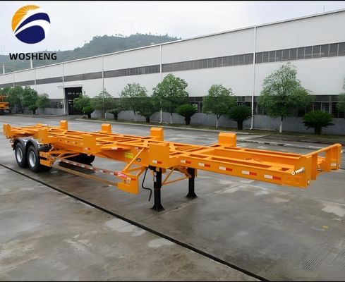 Mechanische ophanging skeletcontainer aanhangwagen voor 20ft 40ft 45ft containers