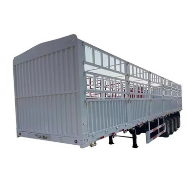 Semi-trailer met bovenste 3 as 4 as Truck trailer Cargo en vee hek stake
